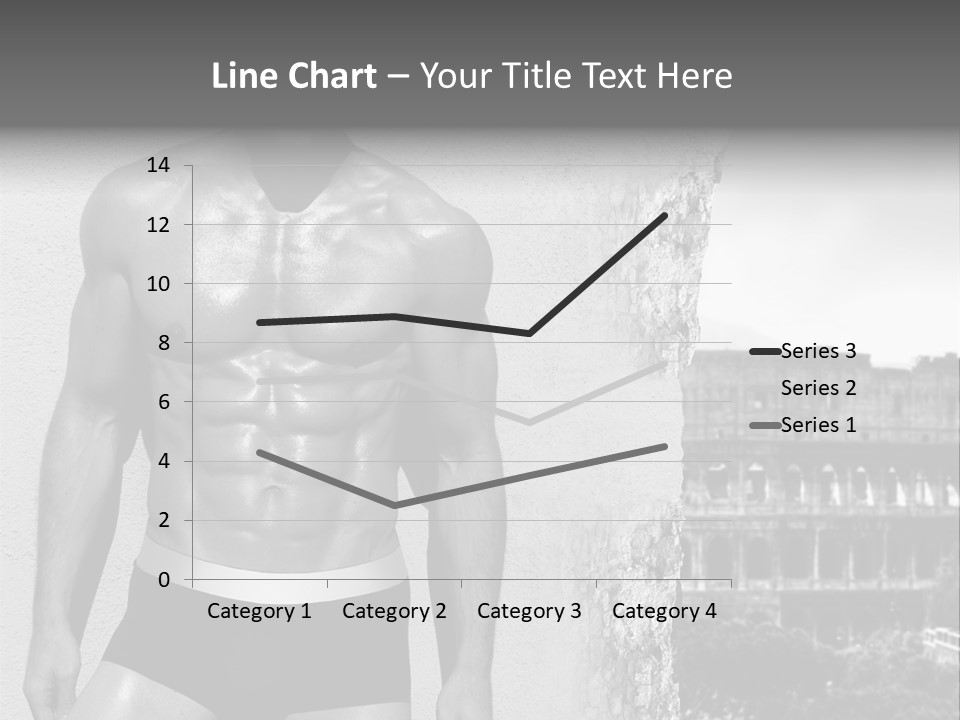 A Man With No Shirt Standing In Front Of A Building PowerPoint Template
