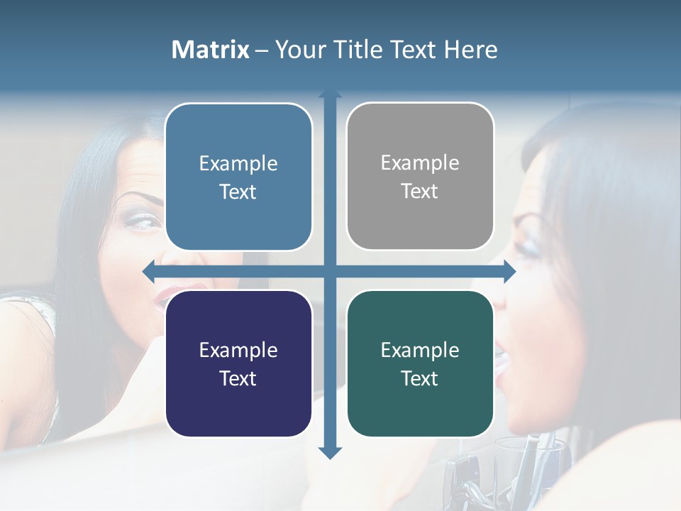 Teeth Woman Standing PowerPoint Template