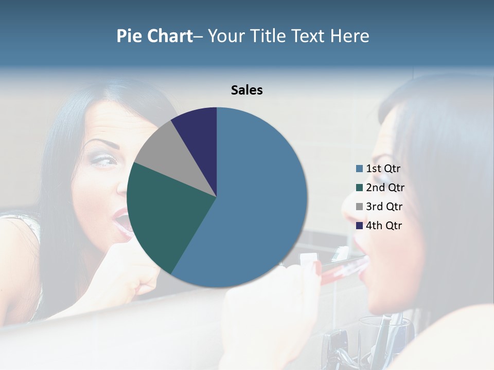 Teeth Woman Standing PowerPoint Template