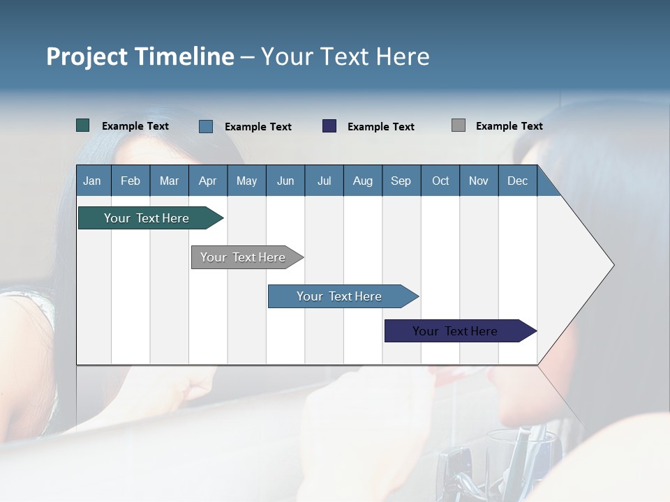 Teeth Woman Standing PowerPoint Template