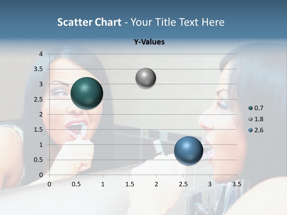 Teeth Woman Standing PowerPoint Template