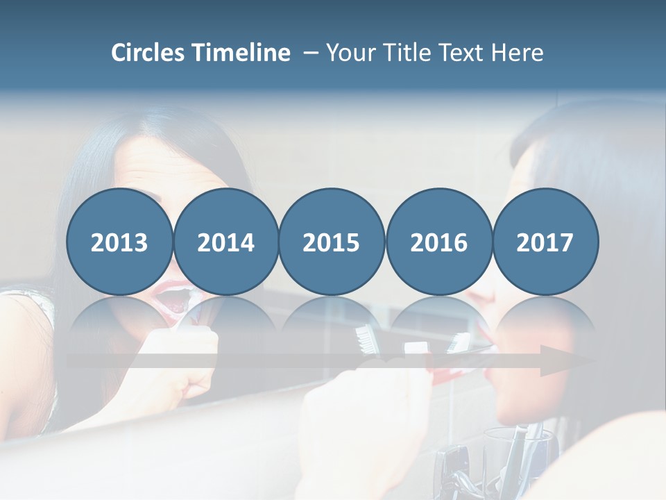 Teeth Woman Standing PowerPoint Template