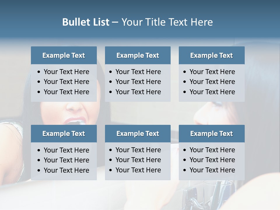 Teeth Woman Standing PowerPoint Template