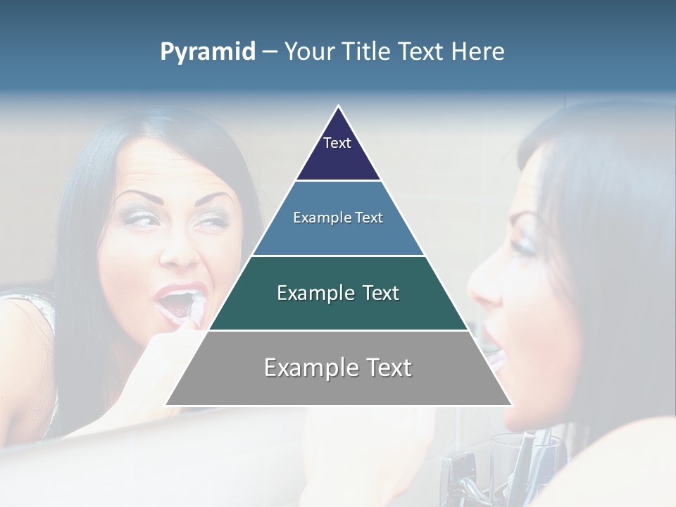 Teeth Woman Standing PowerPoint Template