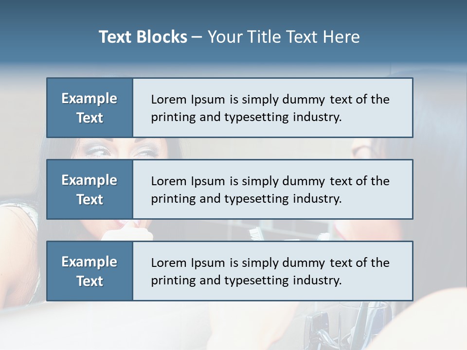 Teeth Woman Standing PowerPoint Template
