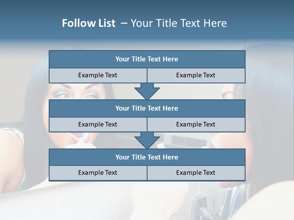 Teeth Woman Standing PowerPoint Template