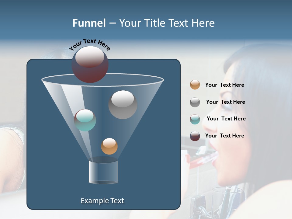 Teeth Woman Standing PowerPoint Template