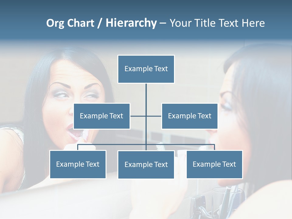 Teeth Woman Standing PowerPoint Template