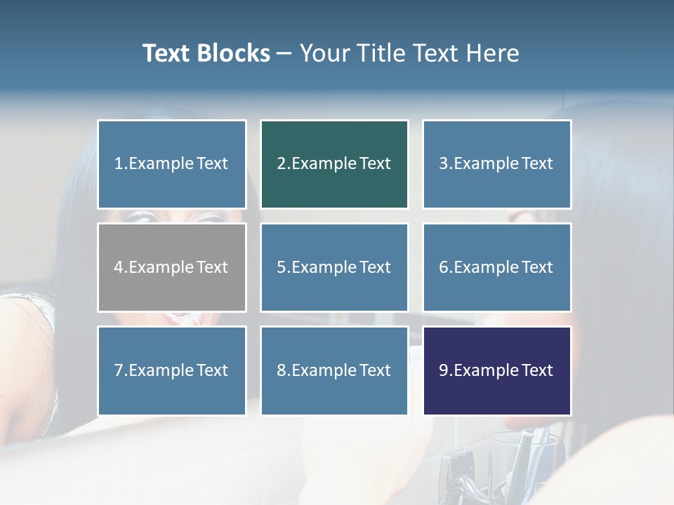 Teeth Woman Standing PowerPoint Template