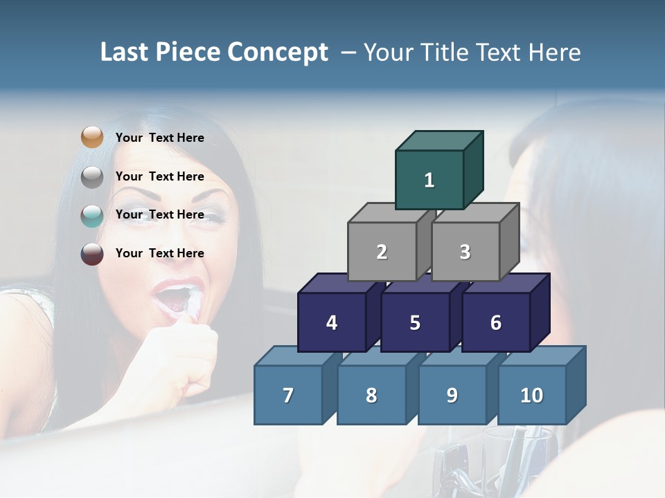 Teeth Woman Standing PowerPoint Template