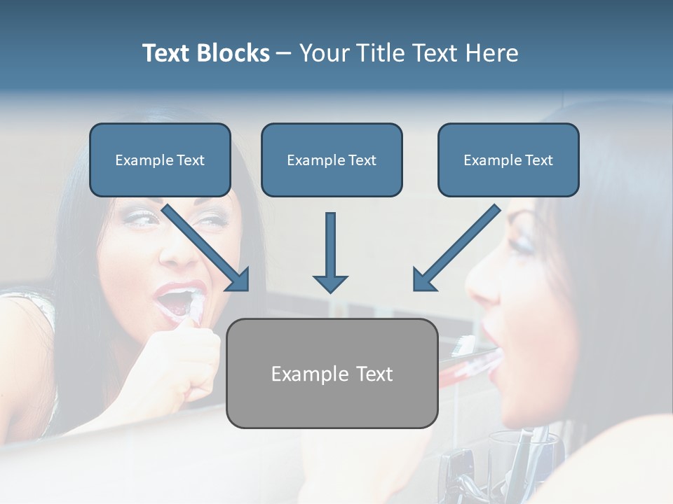 Teeth Woman Standing PowerPoint Template