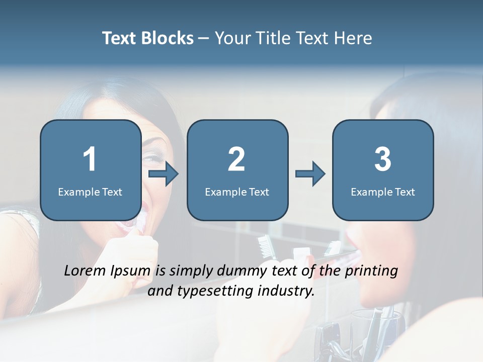 Teeth Woman Standing PowerPoint Template