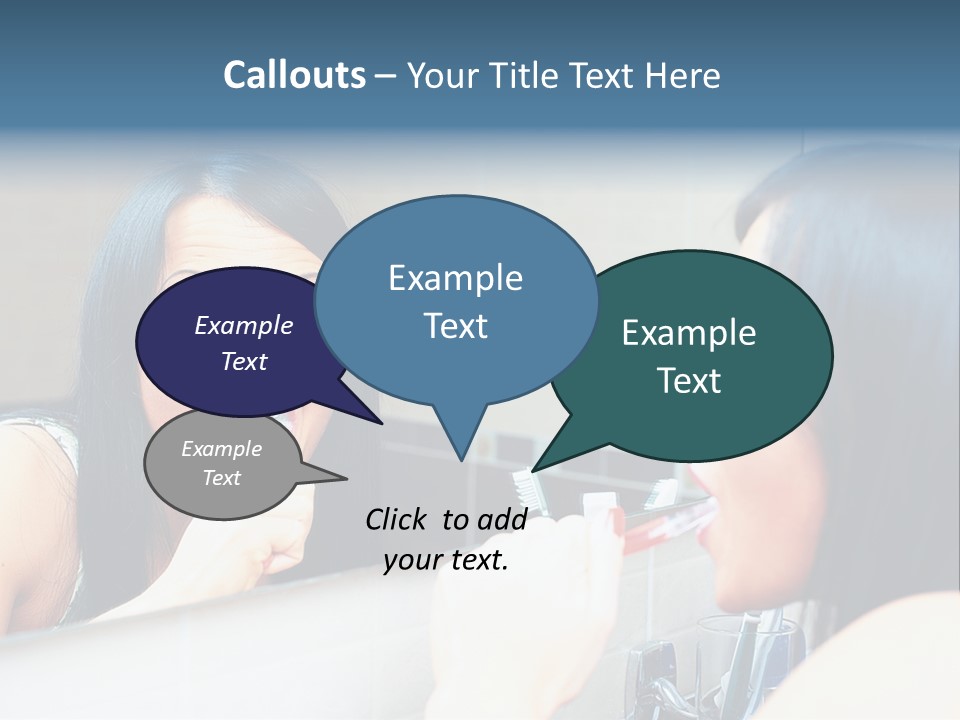 Teeth Woman Standing PowerPoint Template