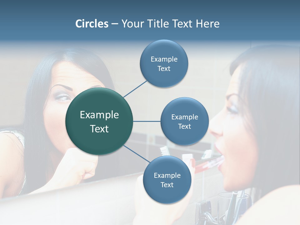 Teeth Woman Standing PowerPoint Template