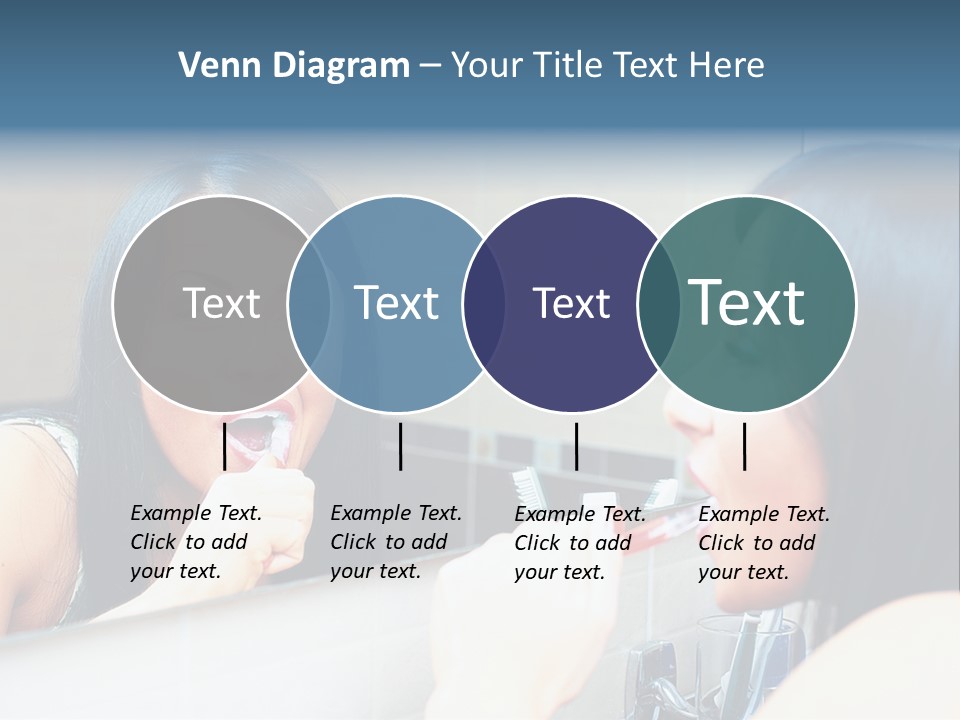 Teeth Woman Standing PowerPoint Template