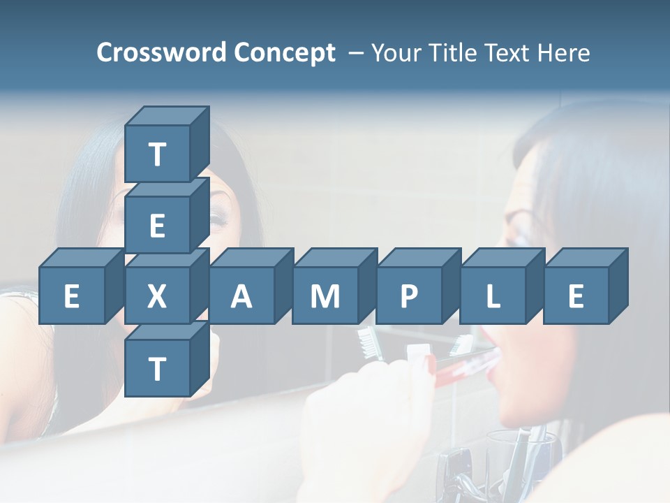 Teeth Woman Standing PowerPoint Template