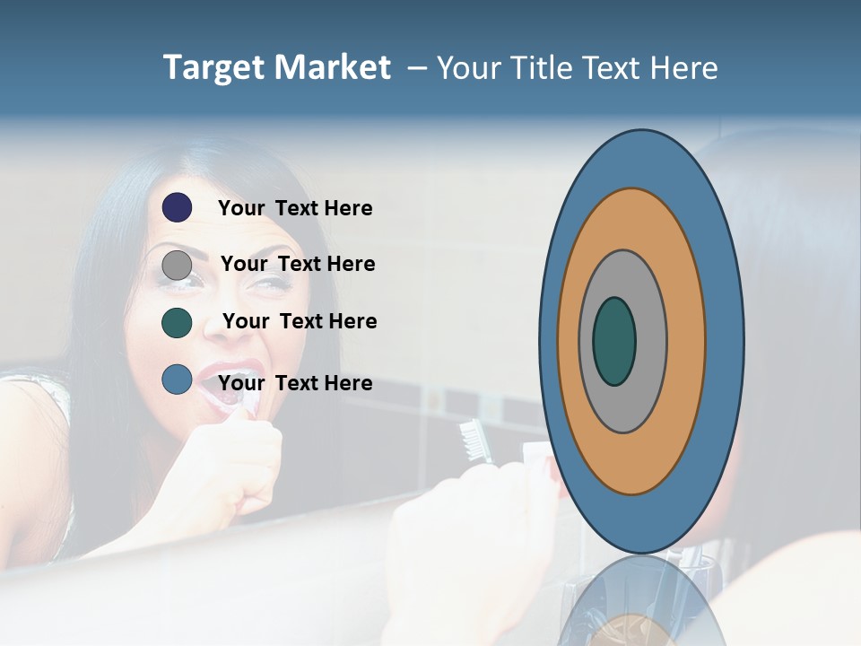 Teeth Woman Standing PowerPoint Template