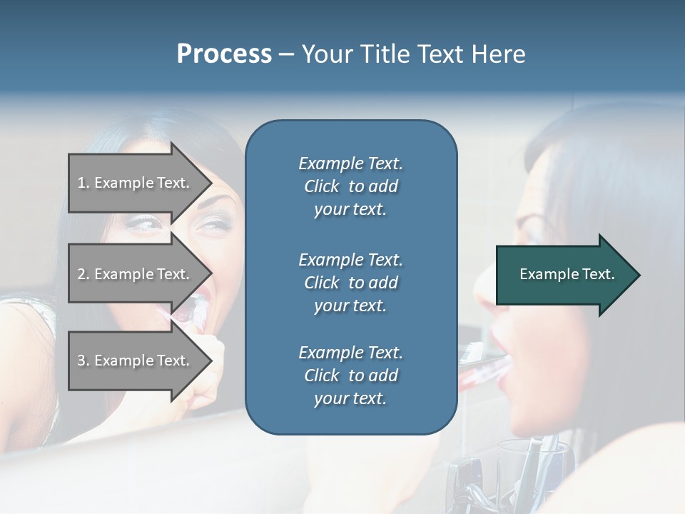 Teeth Woman Standing PowerPoint Template