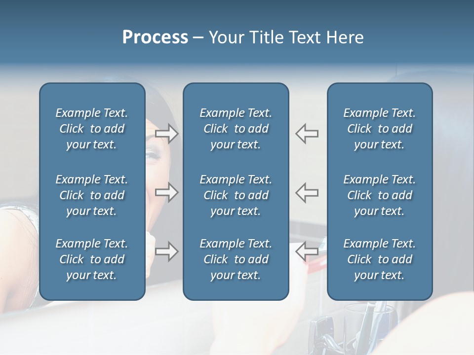 Teeth Woman Standing PowerPoint Template