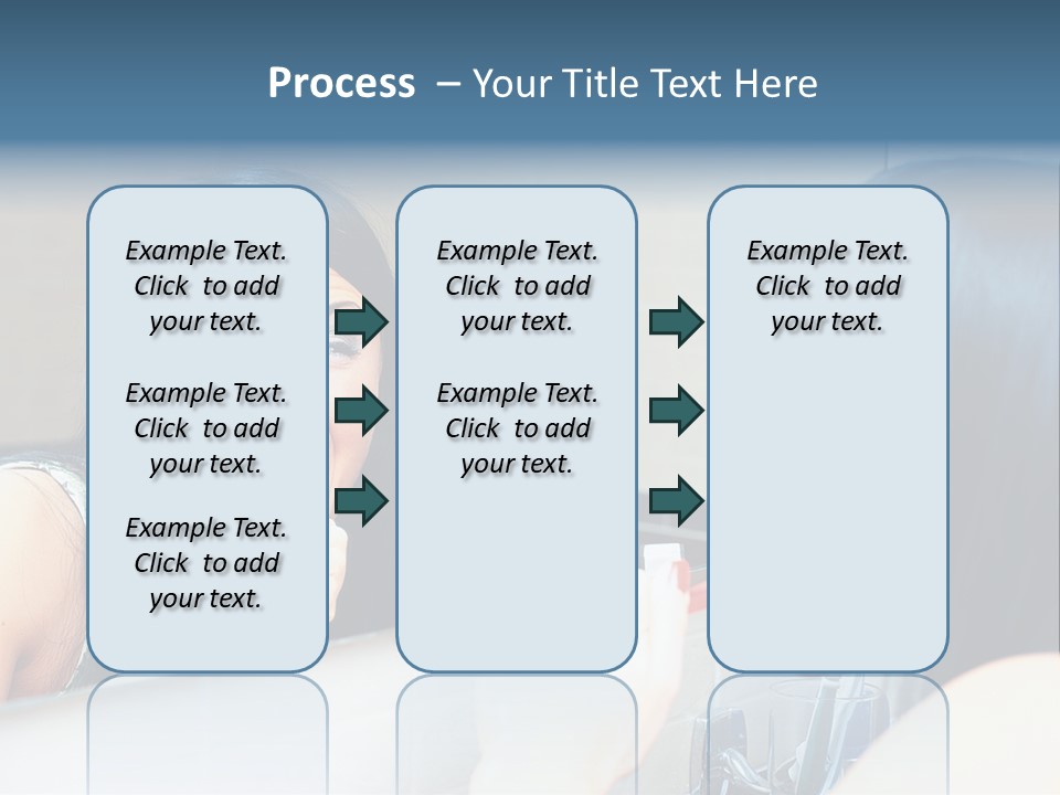 Teeth Woman Standing PowerPoint Template