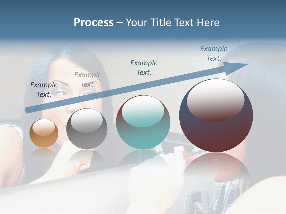 Teeth Woman Standing PowerPoint Template