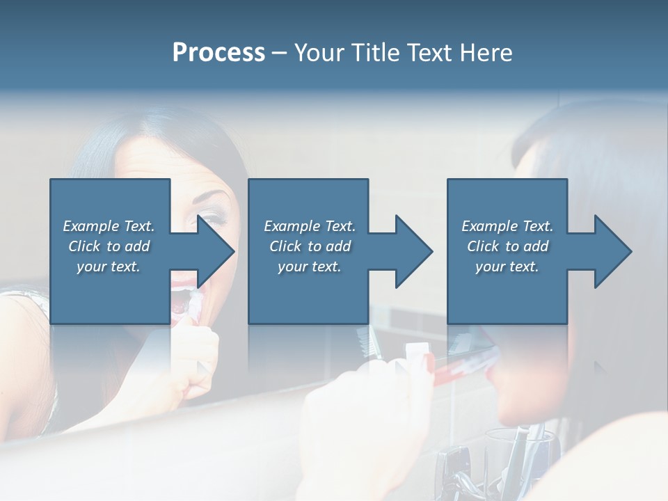 Teeth Woman Standing PowerPoint Template