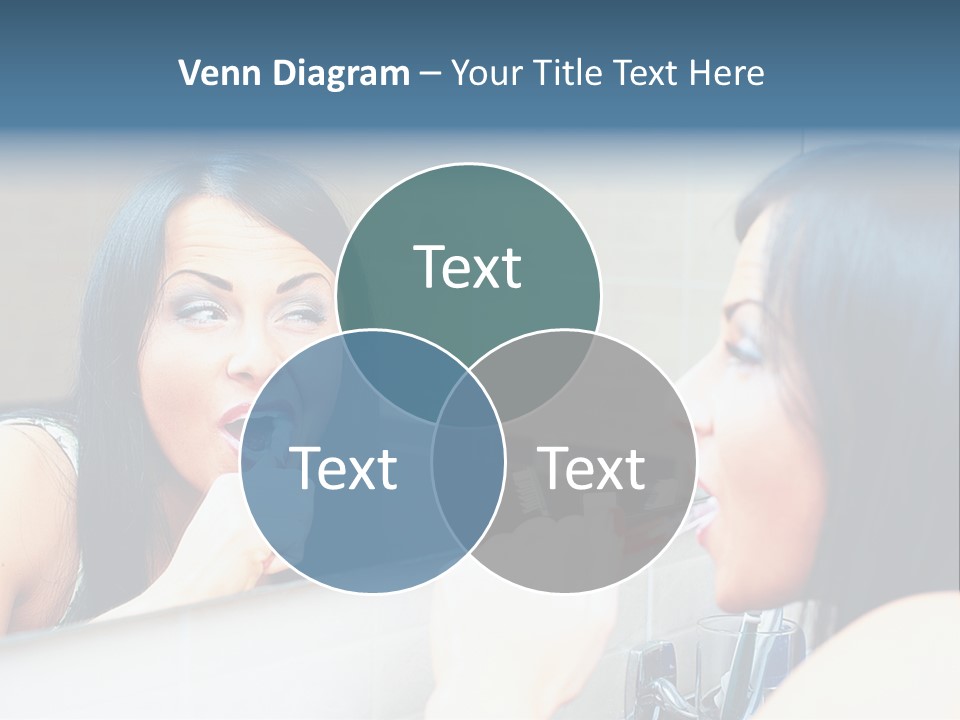 Teeth Woman Standing PowerPoint Template