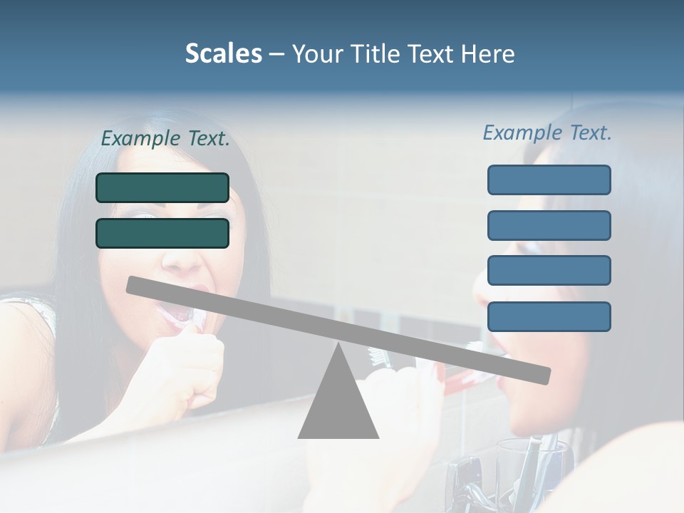 Teeth Woman Standing PowerPoint Template