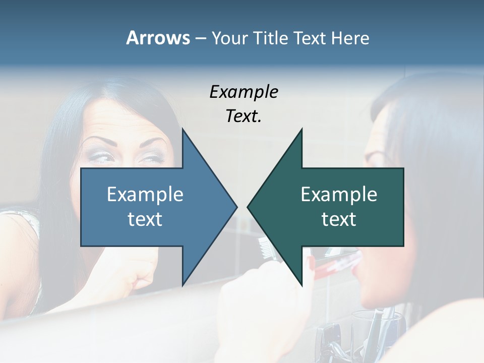 Teeth Woman Standing PowerPoint Template