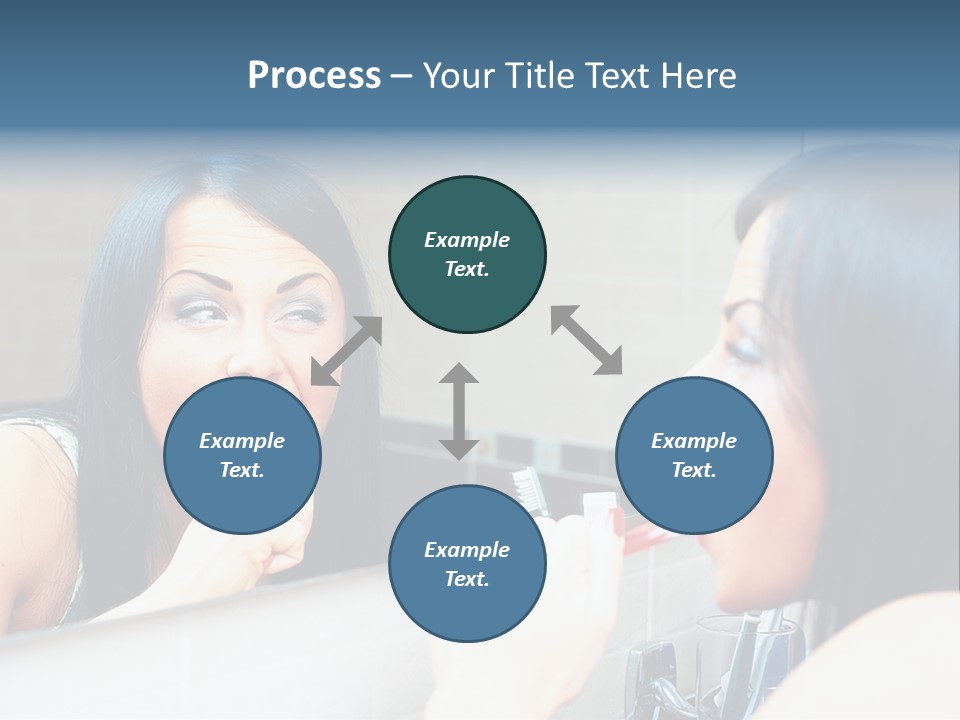 Teeth Woman Standing PowerPoint Template