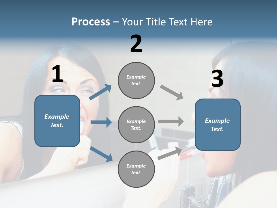 Teeth Woman Standing PowerPoint Template