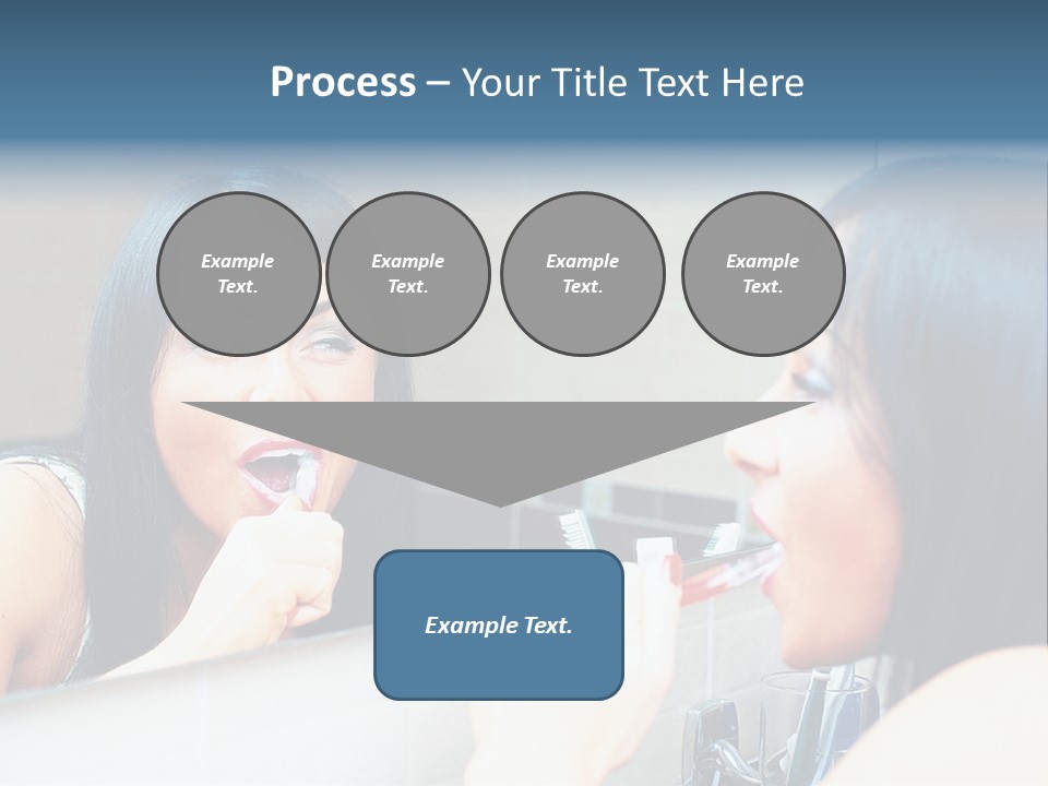 Teeth Woman Standing PowerPoint Template