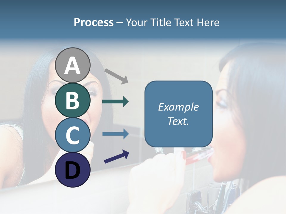 Teeth Woman Standing PowerPoint Template