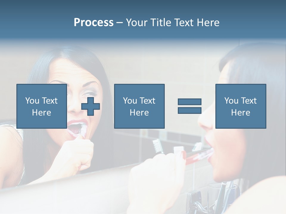 Teeth Woman Standing PowerPoint Template