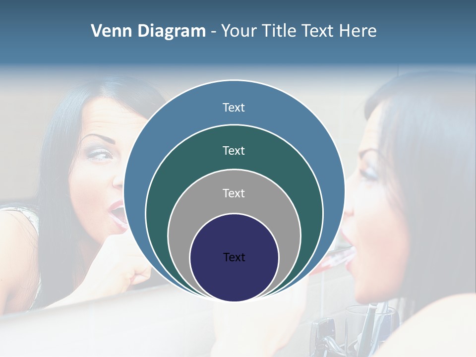 Teeth Woman Standing PowerPoint Template