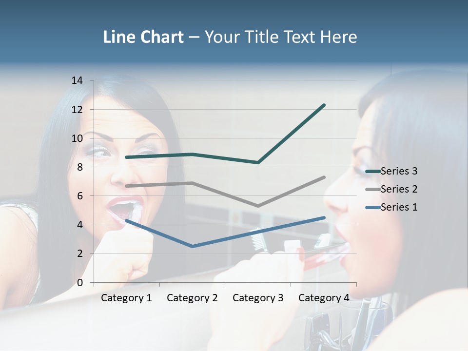 Teeth Woman Standing PowerPoint Template