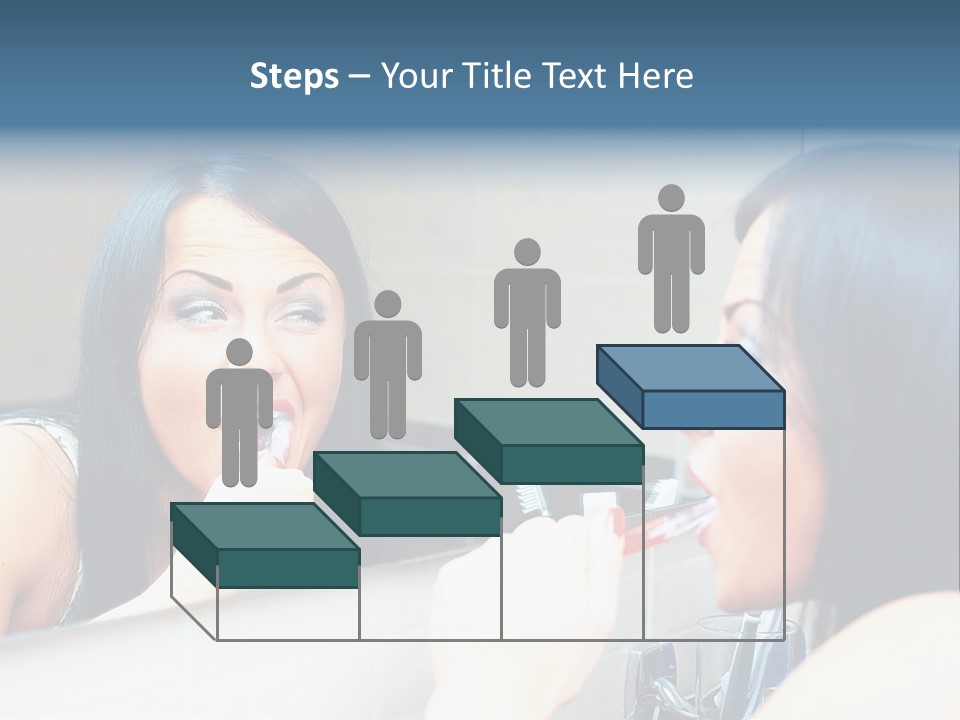 Teeth Woman Standing PowerPoint Template