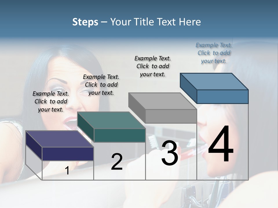 Teeth Woman Standing PowerPoint Template