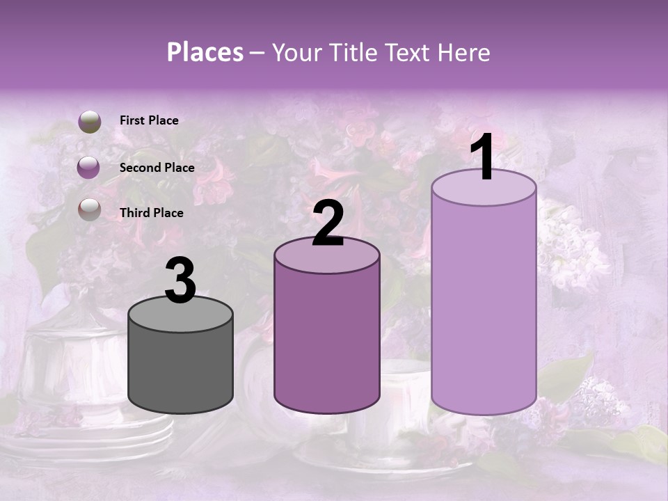 A Painting Of Purple Flowers In A Vase PowerPoint Template