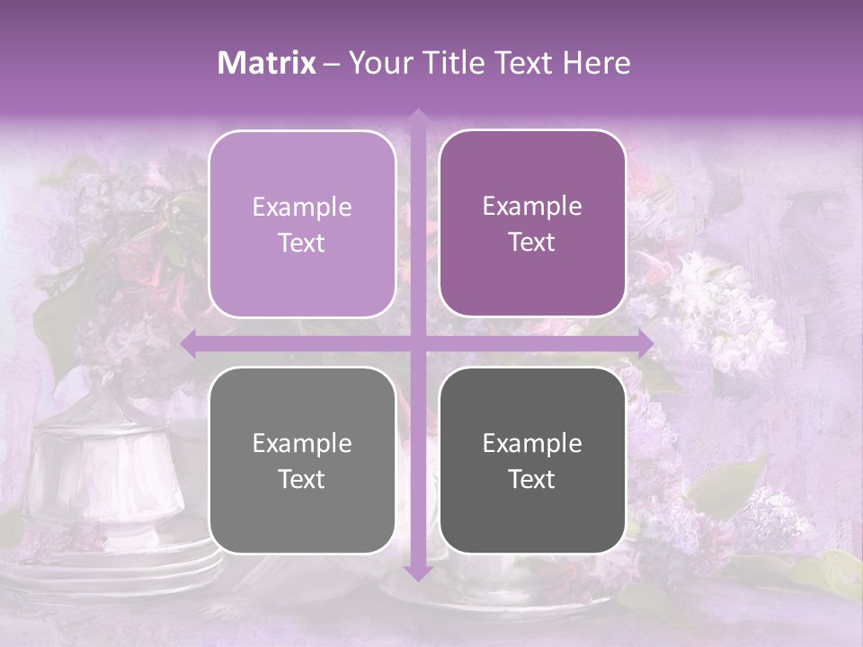 A Painting Of Purple Flowers In A Vase PowerPoint Template