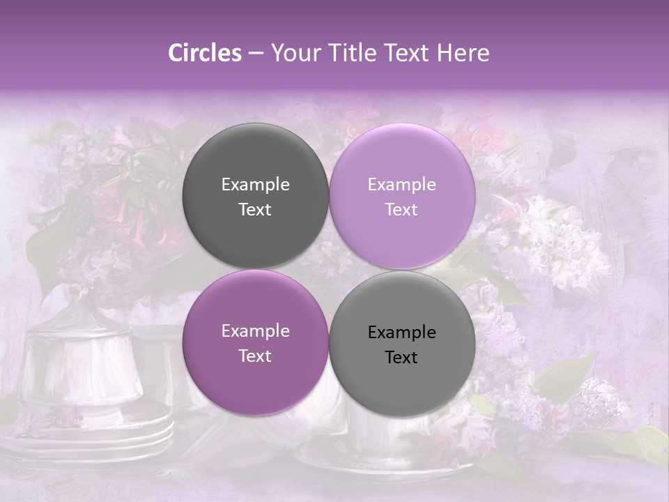 A Painting Of Purple Flowers In A Vase PowerPoint Template