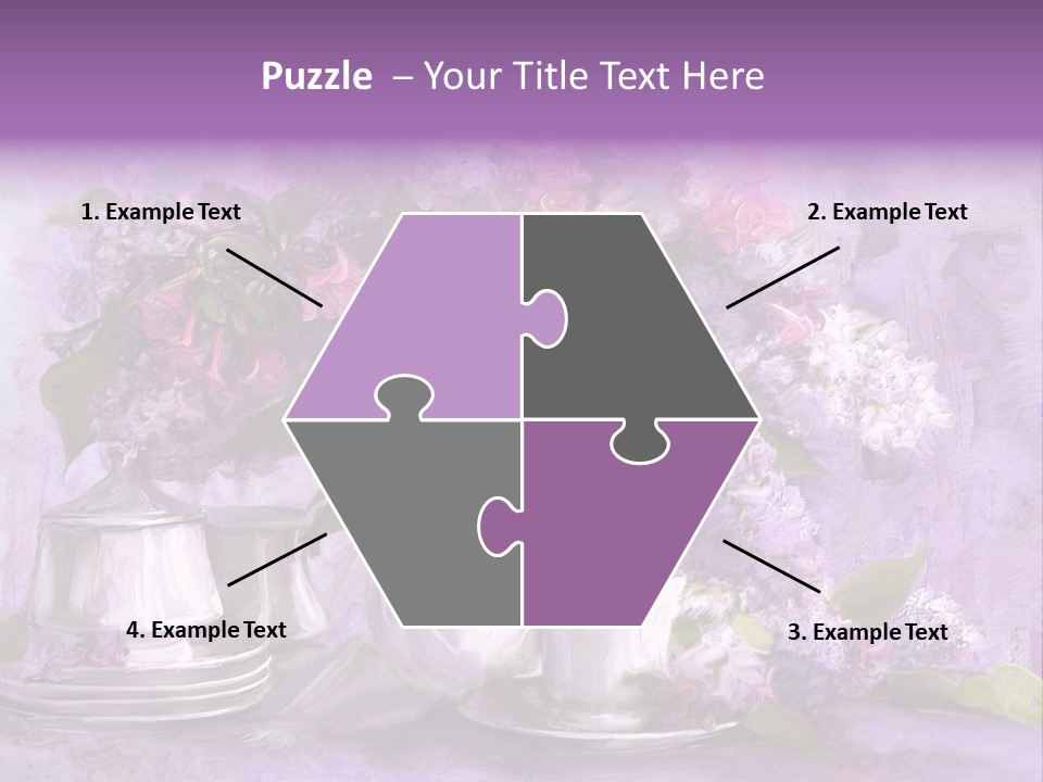 A Painting Of Purple Flowers In A Vase PowerPoint Template