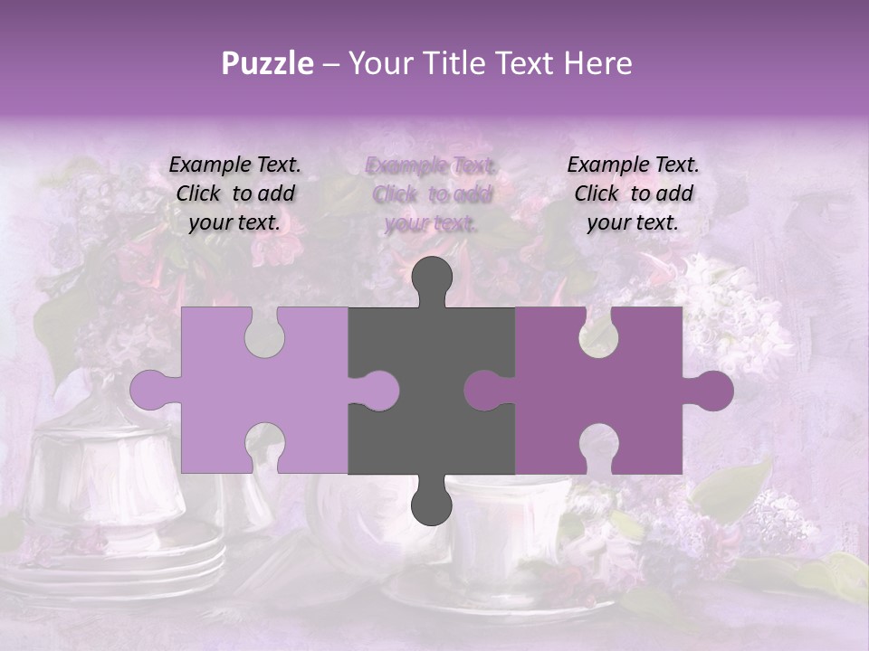 A Painting Of Purple Flowers In A Vase PowerPoint Template