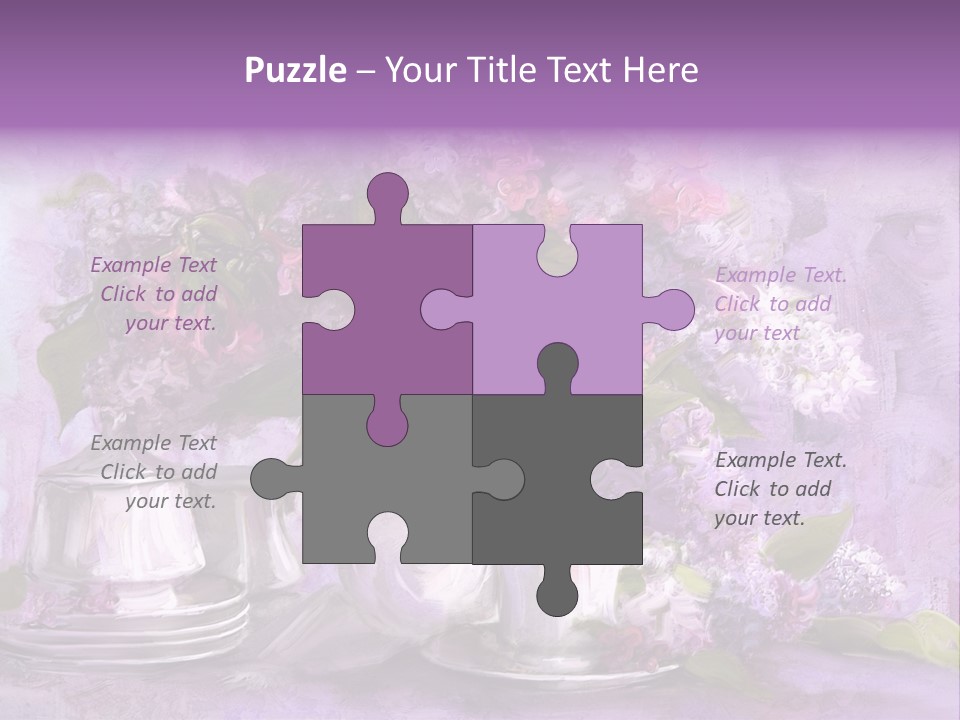 A Painting Of Purple Flowers In A Vase PowerPoint Template