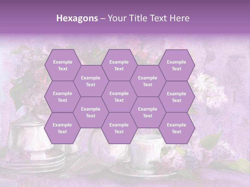 A Painting Of Purple Flowers In A Vase PowerPoint Template