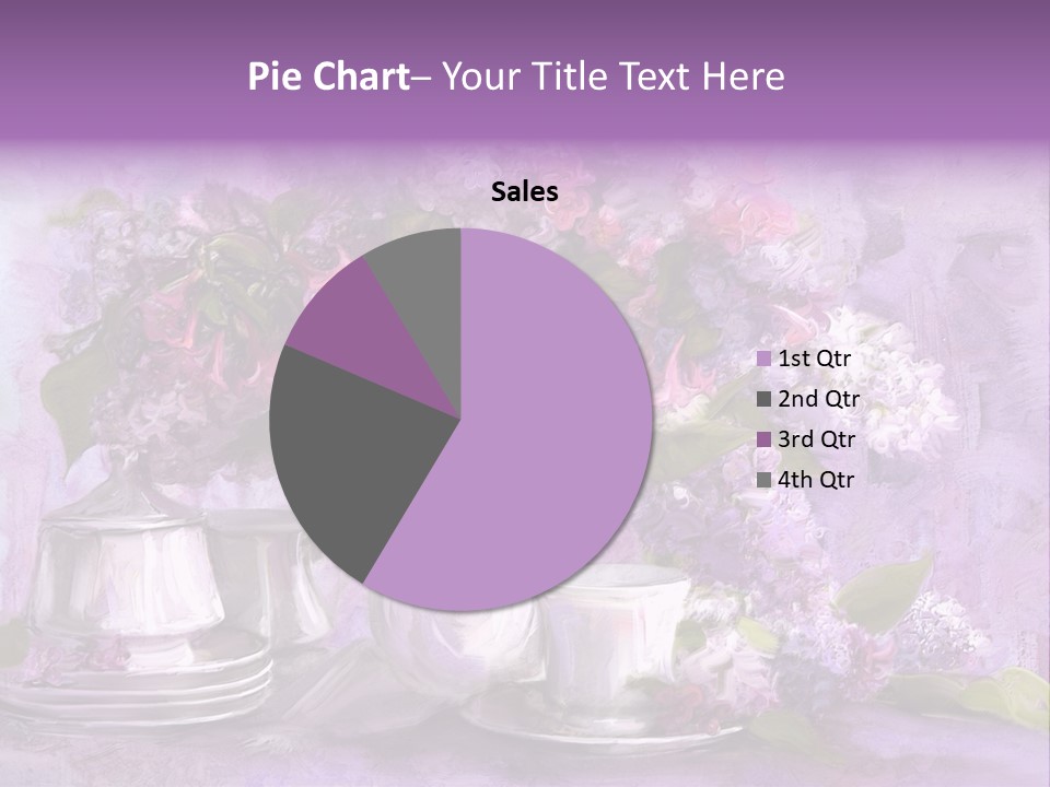 A Painting Of Purple Flowers In A Vase PowerPoint Template