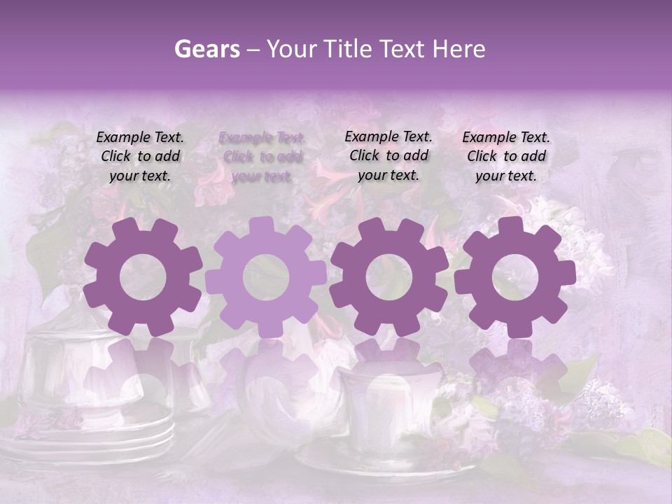 A Painting Of Purple Flowers In A Vase PowerPoint Template