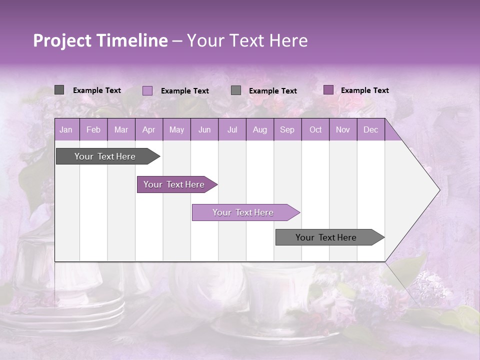 A Painting Of Purple Flowers In A Vase PowerPoint Template