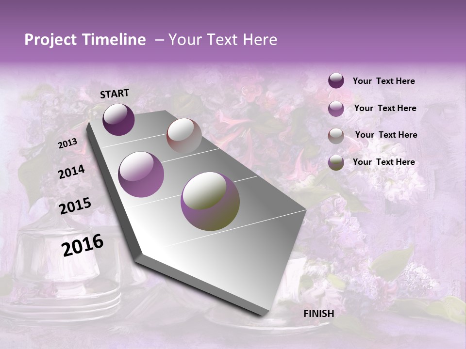 A Painting Of Purple Flowers In A Vase PowerPoint Template