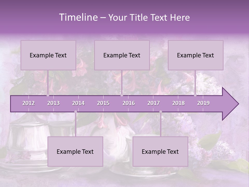 A Painting Of Purple Flowers In A Vase PowerPoint Template